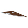 Image of Aleko Awnings 10 x 8 Feet Brown Retractable White Frame Patio Awning by Aleko 781880265085 AW10X8BROWN36-AP