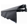 Image of Aleko Awnings 10 x 8 Feet Gray Retractable Black Frame Patio Awning by Aleko 781880247630 AB10X8GY80-AP