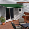 Image of Aleko Awnings 10 x 8 Feet Green Retractable White Frame Patio Awning by Aleko 781880265122 AW10X8GREEN39-AP