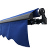Image of Aleko Awnings 12 x 10 Feet Blue Retractable Black Frame Patio Awning by Aleko 781880248033 AB12X10BLUE30-AP