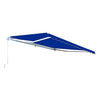 Image of Aleko Awnings 12 x 10 Feet Blue Retractable White Frame Patio Awning by Aleko 781880246169 AW12X10BLUE30-AP