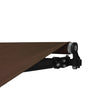 Image of Aleko Awnings 12 x 10 Feet Brown Motorized Retractable Black Frame Patio Awning by Aleko 703980253908 AB12X10BROWN36-AP 12x10 Ft Brown Motorized Retractable Black Frame Patio Awning by Aleko