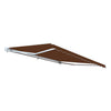 Image of Aleko Awnings 12 x 10 Feet Brown Motorized Retractable White Frame Patio Awning by Aleko 781880223689 AWM12X10BROWN36-AP 12 x 10 Feet Brown Motorized Retractable White Frame Patio Awning