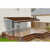 Image of Aleko Awnings 12 x 10 Feet Brown Retractable White Frame Patio Awning by Aleko 781880265030 AW12x10BROWN36-AP