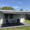 Image of Aleko Awnings 12 x 10 Feet Gray Retractable Black Frame Patio Awning by Aleko 781880247654 AB12X10GY80-AP