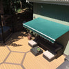 Image of Aleko Awnings 12 x 10 Feet Green Retractable White Frame Patio Awning by Aleko 781880265160 AW12x10GREEN39-AP