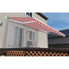 Image of Aleko Awnings 12x10 Feet Red and White Striped Retractable Patio Awning by Aleko 781880247586 AW12X10RWSTRP