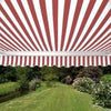 Image of Aleko Awnings 12x10 Feet Red and White Striped Retractable Patio Awning by Aleko 781880247586 AW12X10RWSTRP
