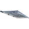 Image of Aleko Awnings 13 x 10 Feet Blue and White Stripes Half Cassette Motorized Retractable LED Luxury Patio Awning by Aleko 781880245131 AWCL13X10BLWT03-AP 13x10 Ft Blue White Stripes Half Cassette Motorized LED Patio Awning