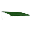 Image of Aleko Awnings 13 x 10 Feet Green Retractable White Frame Patio Awning by Aleko 781880265238 AW13x10GREEN39-AP