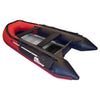 Image of Aleko Boating & Water Sports 12.5 ft Red and Black Inflatable Boat with Aluminum Floor by Aleko BT380RBK-AP