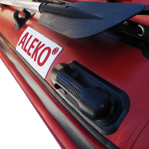 Aleko Boating & Water Sports 12.5 ft Red Inflatable Boat with Aluminum Floor by Aleko BT380R-AP 12.5 ft Red Inflatable Boat with Aluminum Floor by Aleko BT380R-AP
