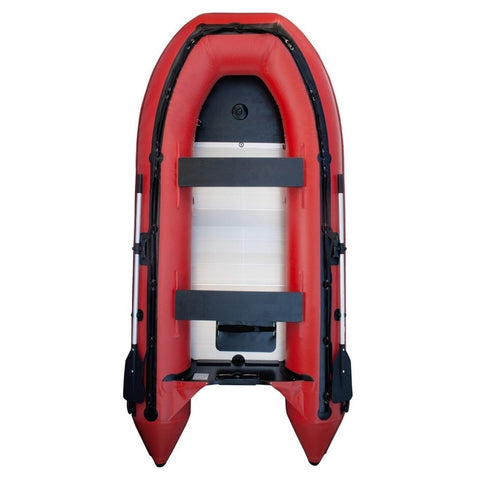 Aleko Boating & Water Sports 12.5 ft Red Inflatable Boat with Aluminum Floor by Aleko BT380R-AP 12.5 ft Red Inflatable Boat with Aluminum Floor by Aleko BT380R-AP