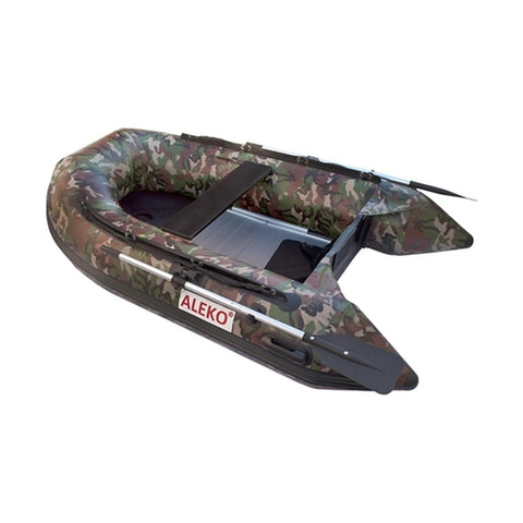 Aleko Boating & Water Sports 8.4 ft Camouflage Style Inflatable Boat with Aluminum Floor by Aleko BT250CM-AP