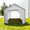 Image of Aleko Canopies & Gazebos 10 X 20 FT White Heavy Duty Outdoor Canopy Carport Tent by Aleko 649870029812 CP1020WH-AP 10X20 F White Heavy Duty Outdoor Canopy Carport Tent Aleko CP1020WH-AP
