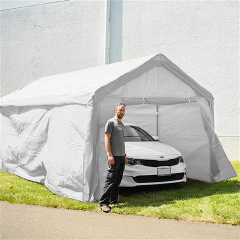 Aleko Canopies & Gazebos 10 X 20 FT White Heavy Duty Outdoor Canopy Carport Tent by Aleko 649870029812 CP1020WH-AP 10X20 F White Heavy Duty Outdoor Canopy Carport Tent Aleko CP1020WH-AP
