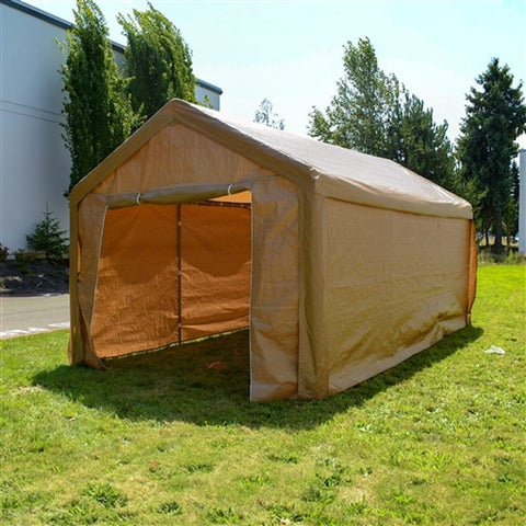 Aleko Canopies & Gazebos 10x 20 Ft Beige Heavy Duty Outdoor Canopy Carport Tent by Aleko 781880281825 CP1020BE-AP 10x20Ft Beige Heavy Duty Outdoor Canopy Carport Tent Aleko CP1020BE-AP