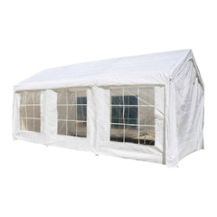 10x 20 Ft White Heavy Duty Outdoor Canopy Tent Sidewalls and Windows by Aleko