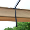 Image of Aleko Canopies & Gazebos 13 x 10 Ft Sand Color Aluminum Outdoor Retractable Canopy Pergola by Aleko 703980250969 PERGSAND10X13-AP 13 x 10 Ft Sand Color Aluminum Outdoor Retractable Canopy Pergola