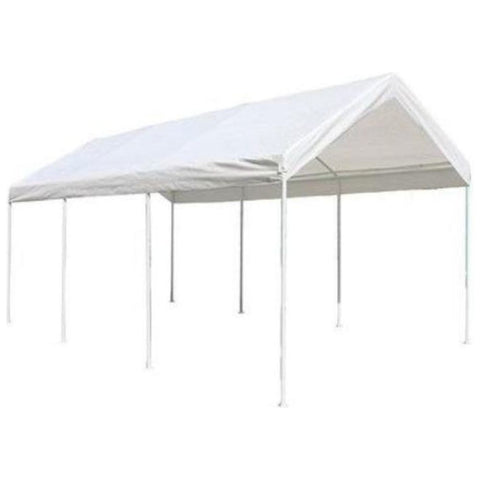 Aleko Canopy Tents & Pergolas 10 x 20 Feet White Weather Resistant Polyethylene Replacement Roof for Carport by Aleko 0842880185060 CPRF1020-AP 10x20 ft White Polyethylene Replacement Roof Carport Aleko CPRF1020-AP