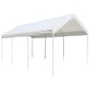 Image of Aleko Canopy Tents & Pergolas 10 x 20 Feet White Weather Resistant Polyethylene Replacement Roof for Carport by Aleko 0842880185060 CPRF1020-AP 10x20 ft White Polyethylene Replacement Roof Carport Aleko CPRF1020-AP