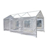 Image of Aleko Canopy Tents & Pergolas 10 x 20 Foot White Canopy Polyethylene Carport Sidewalls with Windows by Aleko CP1020-AP 10 x 20 Foot White Canopy Polyethylene Carport Sidewalls with Windows by Aleko SKU# CP1020-AP