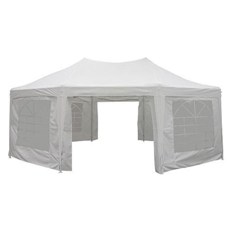 Aleko Canopy Tents & Pergolas 22 X 14 FT White Heavy Duty Octagonal Outdoor Canopy Event Tent with Windows by Aleko 0703980256657 PWT22X16-AP 22 X 14 FT White Heavy Duty Octagonal Outdoor Canopy Event Tent with Windows by Aleko SKU# PWT22X16-AP