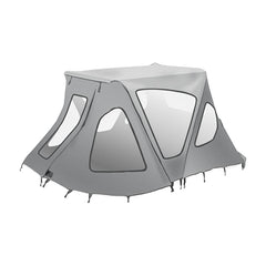 Aleko Canopy Tents & Pergolas Winter Waterproof Canopy Tent for Inflatable Boats 12.5 ft long - Gray by Aleko 648236977972 BWTENT380G-AP Winter Waterproof Canopy Tent for Inflatable Boats 12.5 ft long - Gray