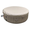 Image of Aleko Hot Tubs 6 Person 265 Gallon Brown Round Inflatable Jetted Hot Tub Spa With Cover by Aleko 703980257814 HTIR6GYBR-AP 6 Person 265 Gallon Brown Round Jetted Hot Tub w/ Cover HTIR6GYBR-AP