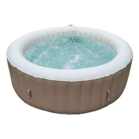 Aleko Hot Tubs 6 Person 265 Gallon Brown Round Inflatable Jetted Hot Tub Spa With Cover by Aleko 703980257814 HTIR6GYBR-AP 6 Person 265 Gallon Brown Round Jetted Hot Tub w/ Cover HTIR6GYBR-AP