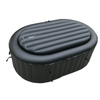 Image of Aleko Hot Tubs Black Inflatable Oval Insulator Top for 2-Person Inflatable Hot Tub by Aleko 703980255322 HTRP2BK-AP Black Inflatable Oval Insulator Top for 2-Person Hot Tub HTRP2BK-AP