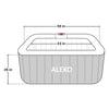 Image of Aleko Pool & Spa 4 Person 160 Gallon Square Inflatable Jetted Hot Tub Spa with Cover Gray by Aleko 078257284313 HTISQ4WHGY-AP 4 Person 160 Gallon Square Jetted Hot Tub w/ Cover Gray HTISQ4WHGY-AP