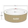 Image of Aleko Pool & Spa 4 Person 210 Gallon Round Inflatable Hot Tub Spa With Brown and White Cover by Aleko 703980257807 HTIR4BRW-AP 4 Person 210 Gallon Round Inflatable Tub Spa Cover Aleko  HTIR4BRW-AP
