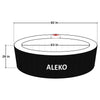 Image of Aleko Pool & Spa 6 Person 265 Gallon Round Inflatable Black and White Hot Tub Spa With Cover by Aleko 781880276203 HTIR6BKW-AP 6 Person 265 Gallon Round Inflatable Black White Hot Tub HTIR6BKW-AP