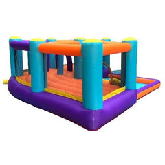 Extra Large Inflatable Playtime Bounce House with Splash Pool and Slide by Aleko