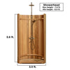 Image of Aleko Sauna Accessories Ellipse Curved Rinse Outdoor Shower by Aleko 703980261798 SHCEDRUSTIC-AP