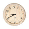 Image of Aleko Sauna Accessories Handcrafted Analog Clock in Finnish Pine Wood by Aleko 649870027207 WJ11-AP Handcrafted Analog Clock in Finnish Pine Wood by Aleko SKU# WJ11-AP