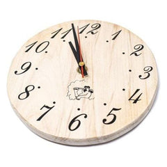 Handcrafted Sleek Analog Clock in Finnish Pine Wood by Aleko
