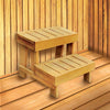 Image of Aleko Sauna Accessories Hemlock Wood Sauna Step Stool, Bench, and Storage Shelf by Aleko 781880262763 KDS06-AP