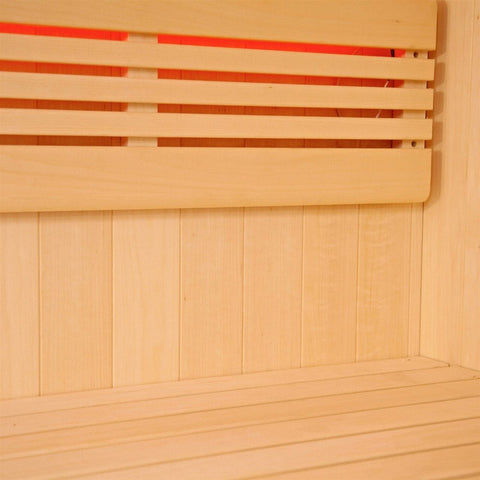 Aleko Saunas 4 Person Canadian Hemlock Indoor Wet Dry Sauna with LED Lights 4.5 kW ETL Certified Heater by Aleko 703980258491 STHE4INNY-AP 4 Person Canadian Hemlock Indoor Wet Dry Sauna with LED Lights 