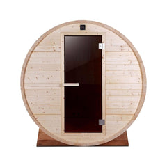 5 Person Outdoor and Indoor White Pine Barrel Sauna 4.5 kW ETL Certified Heater by Aleko