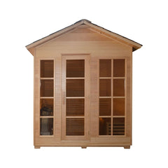 6 Person Canadian Hemlock Outdoor and Indoor Wet Dry Sauna 6 kW ETL Certified Heater by Aleko