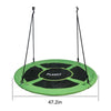 Image of Aleko Swing 47 Inches Green Outdoor Saucer Platform Swing with Adjustable Hanging Ropes by Aleko 703980260388 SC02-AP  Platform Swing  Adjustable Hanging Ropes - 47 Inches - Green by Aleko