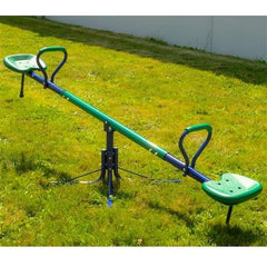 Outdoor Sturdy Child 360-Degree Spinning Seesaw Play Set Green by Aleko