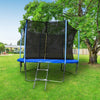 Image of Aleko Trampolines 12 Feet Black and Blue Trampoline with Safety Net and Ladder by Aleko 781880282624 TRP12-AP