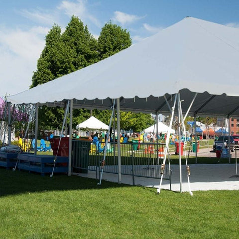 American Tent Tents 30' x 45' Twin Tube West Coast Frame Party Tent White by Tent and Table BT-FWTT345WT 30' x 45' Twin Tube West Coast Frame Party Tent White Tent and Table