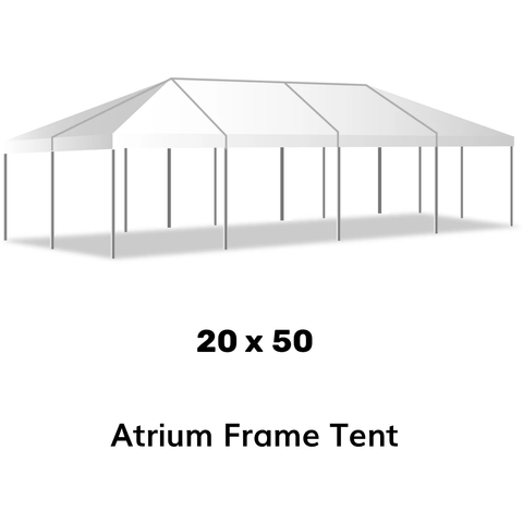 American Tent Tents 7' / Stakes & Ratchets / Tent Top Only 20x50 Atrium Frame Tent by American Tent 781880226420 20x50 7'tent top