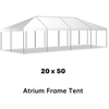 Image of American Tent Tents 7' / Stakes & Ratchets / Tent Top Only 20x50 Atrium Frame Tent by American Tent 781880226420 20x50 7'tent top