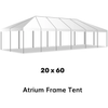 Image of American Tent Tents 7' / Stakes & Ratchets / Tent Top Only 20x60 Atrium Frame Tent by American Tent 781880200192 20x60 7'Tent Top