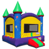 Image of 15'H Multi Color Castle Inflatable Moonwalk by Bouncer Depot SKU #1079